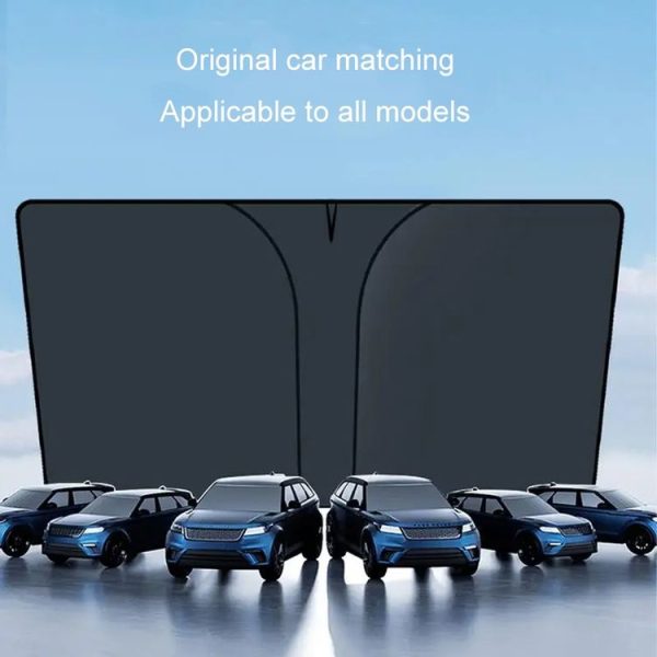 145x90cm Car Front Windshield Sunshade Colorful Laser Heat Insulation Sunscreen Sunshade Umbrella - Image 7