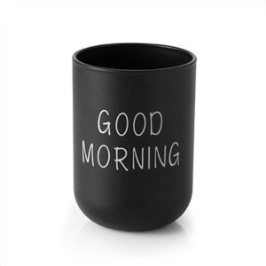 Household Handy Cleaning Mouthwash Cup Couple Washing and Brushing Cup (Black)