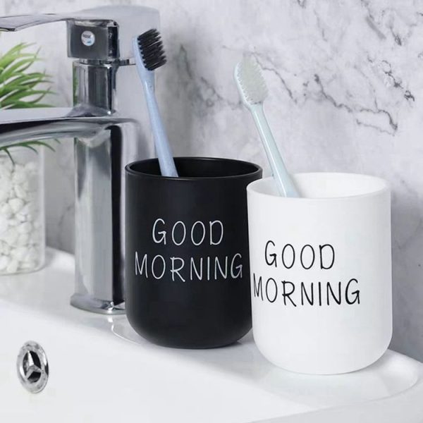 Household Handy Cleaning Mouthwash Cup Couple Washing and Brushing Cup (Black) - Image 5