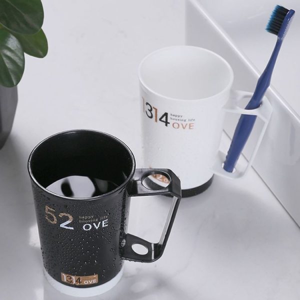 Thickened Wash Cup Home Couple Mouthwash and Brushing Cup (Black) - Image 6