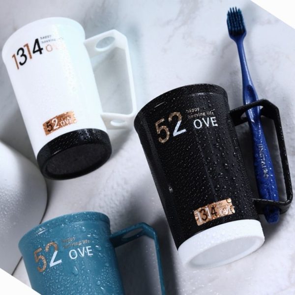 Thickened Wash Cup Home Couple Mouthwash and Brushing Cup (Black) - Image 7