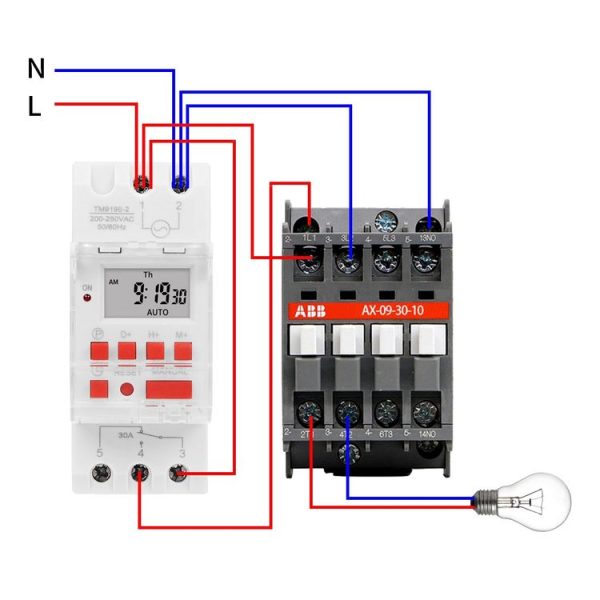 SINOTIMER TM919B-1 110V 30A Programmable Digital Timer Switch Automatic Cycle Timing Controller - Image 8