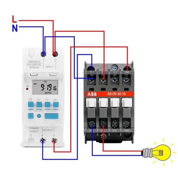 SINOTIMER TM919H-1 110V 16A DIN Rail 4 Pins Voltage Output Digital Switch Timer Automatic Cycle Timing Controller - Image 7
