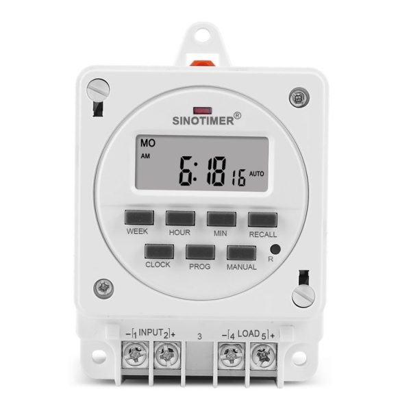 SINOTIMER TM618E -2 220V Smart Digital 7 Days Programmable Timer Switch 16A Controller With Mounting Base