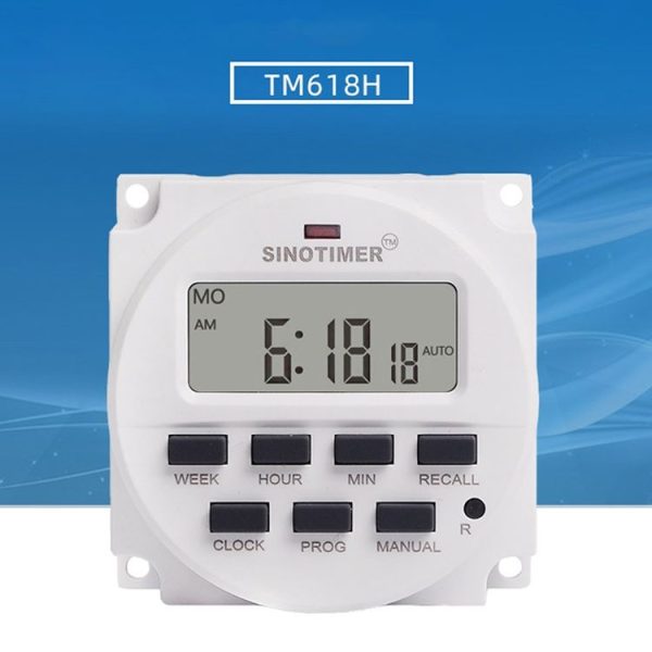 SINOTIMER Programmable Timer Switch Time Controller, Model: TM618H-1 110V - Image 2