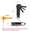 Compact Key Organizer Metal Key Chain Can Hold 2-6 Keys Black - Image 3