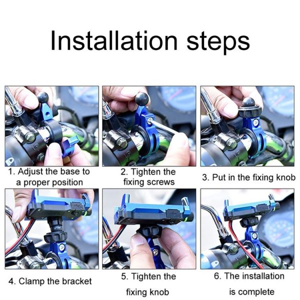 Kewig M7 Bicycle 4 Claws Aluminum Navigational Bracket Outdoor Cycling Cell Phone Holder (Black) - Image 10