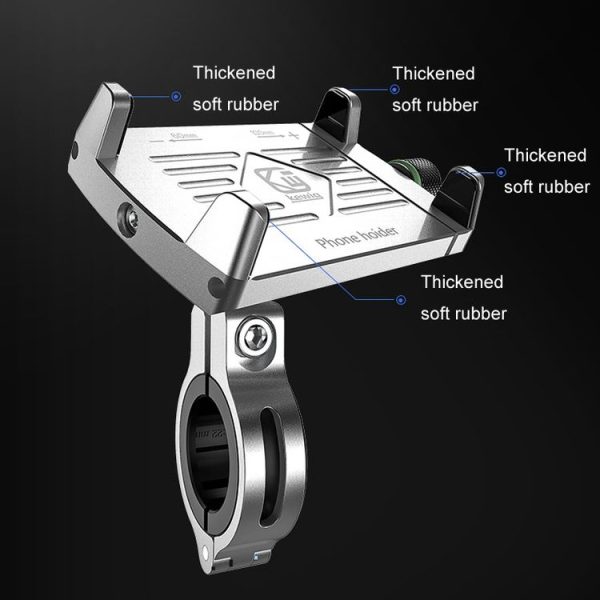 Kewig M7 Bicycle 4 Claws Aluminum Navigational Bracket Outdoor Cycling Cell Phone Holder (Black) - Image 6