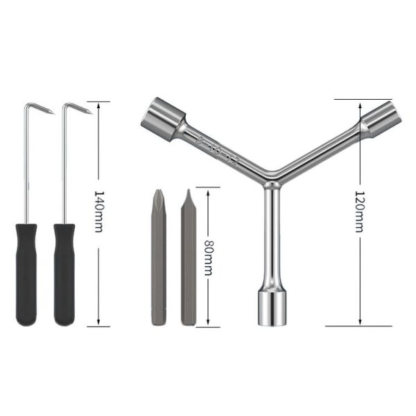 5pcs / Set Boiler Washing Machine Disassembly Cleaning Repair Tools Multifunctional Screwdriver Trident Wrench - Image 3