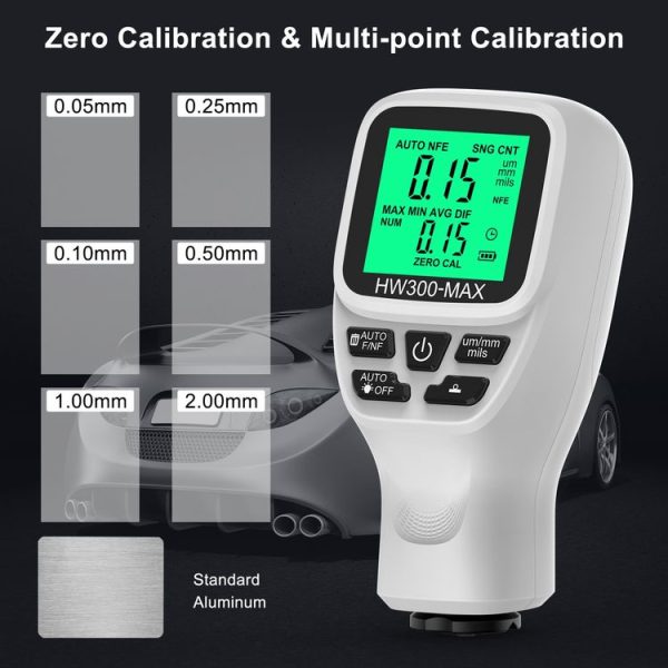 HW300-MAX Coating Thickness Gauge Anti-skid Paint Film Tester (White) - Image 5
