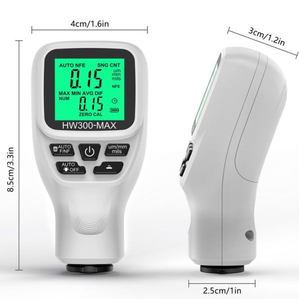 HW300-MAX Coating Thickness Gauge Anti-skid Paint Film Tester (White) - Image 9