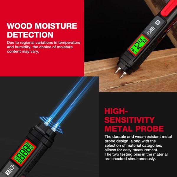 HABOTEST Wood Moisture Content Rapid Tester - Image 9