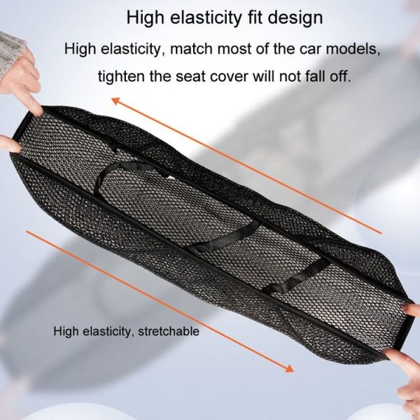 77x55cm Electrical Motorcycle Seat Cover Summer Breathable 3D Mesh Motorcycle Anti-Scald Cushion (Black) - Image 2