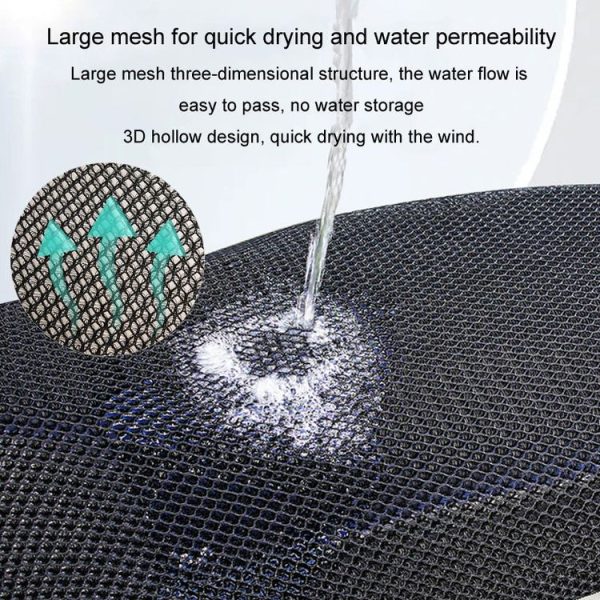 77x55cm Electrical Motorcycle Seat Cover Summer Breathable 3D Mesh Motorcycle Anti-Scald Cushion (Black) - Image 4