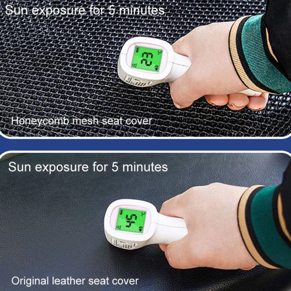 77x55cm Electrical Motorcycle Seat Cover Summer Breathable 3D Mesh Motorcycle Anti-Scald Cushion (Black) - Image 6