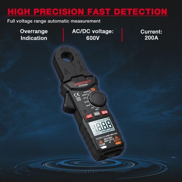 HABOTEST Mini Clamp Multimeter Portable Digital Ammeter - Image 5