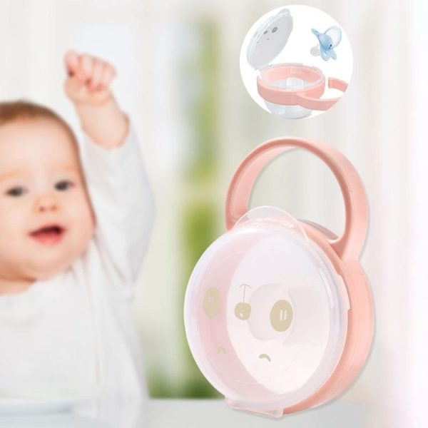 Baby Cartoon Panda Pacifier Storage Case Portable Pacifier Transparent Dust Box (Blue) - Image 2