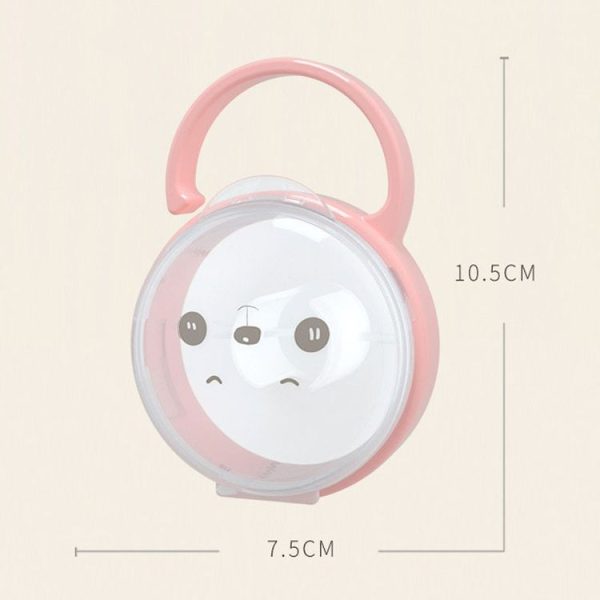 Baby Cartoon Panda Pacifier Storage Case Portable Pacifier Transparent Dust Box (Blue) - Image 4