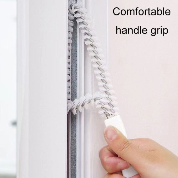 Multipurpose Window Trough Cleaning Tool Household Kitchen Stovetop Crevice Brush (White) - Image 3