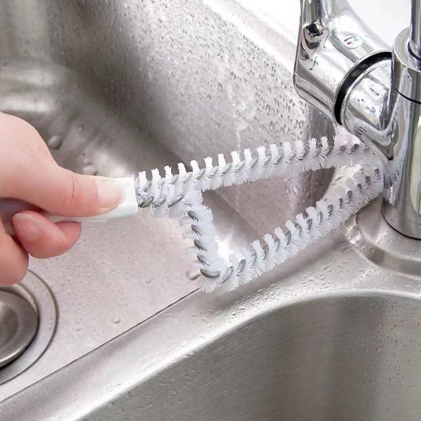Multipurpose Window Trough Cleaning Tool Household Kitchen Stovetop Crevice Brush (White) - Image 5