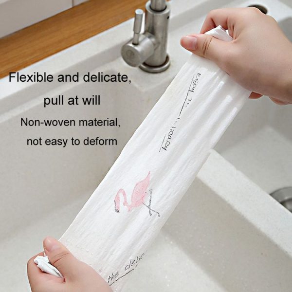 25pcs / Roll Thickened Disposable Dishwashing Cloth Rag Wet And Dry Oil-absorbing Kitchen Paper - Image 4
