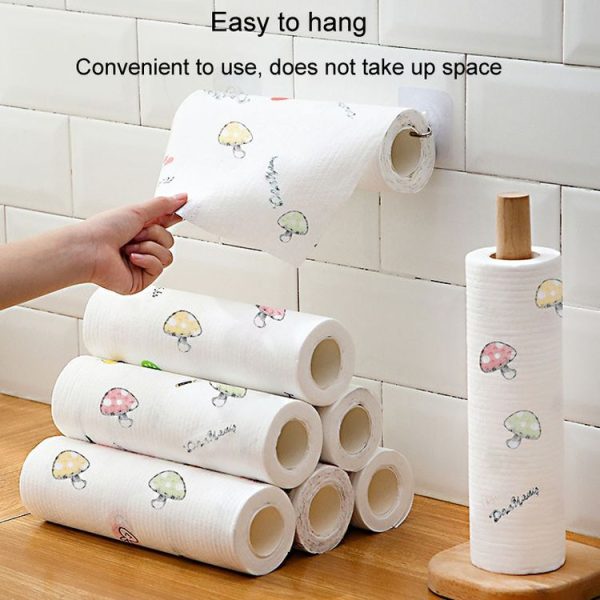 25pcs / Roll Thickened Disposable Dishwashing Cloth Rag Wet And Dry Oil-absorbing Kitchen Paper - Image 8