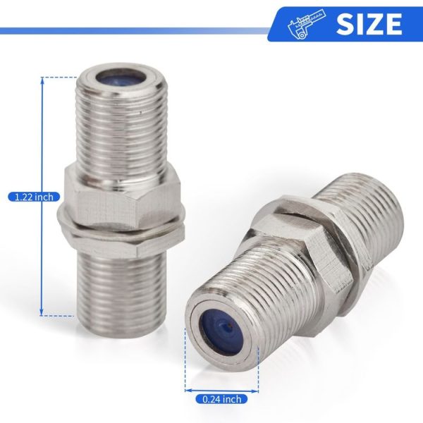 F Type Adapter F Female To Female Bulkhead Connector Coax Barrel Connector For Video Cables - Image 3