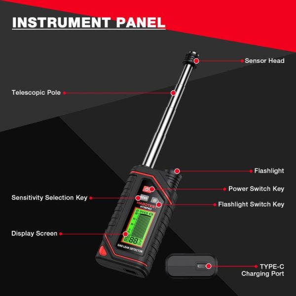 HABOTEST Portable Rechargeable Gas Detector - Image 6