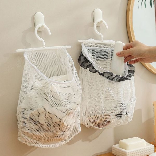 Wall Hanging Storage Bag Drying Underwear Mesh Pocket Cosmetic Storage Hanging Bag, Model: Without Lace - Image 2