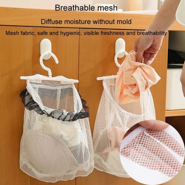 Wall Hanging Storage Bag Drying Underwear Mesh Pocket Cosmetic Storage Hanging Bag, Model: Without Lace - Image 8