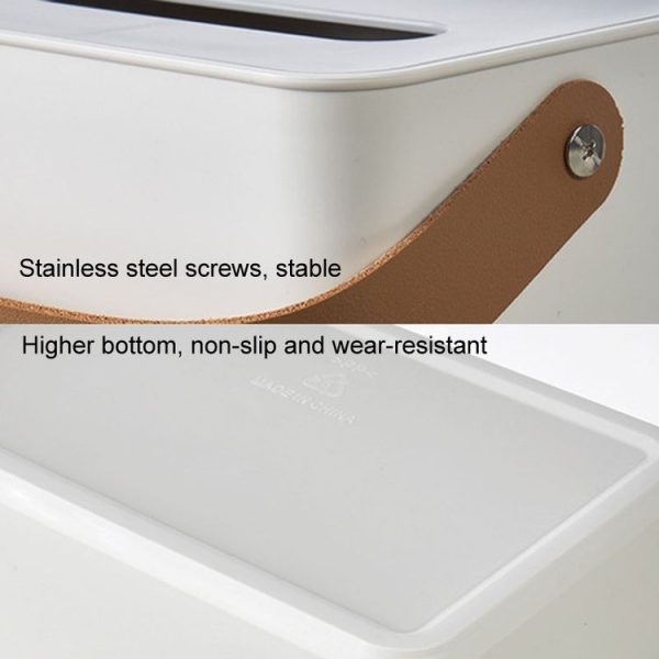 Portable Home Tissue Box Coffee Table Restaurant Desktop Napkin Storage Box, Style: Round - Image 5
