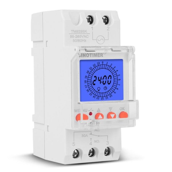 SINOTIMER TM929BKL 85-265V 30A 24hrs Digital Analogue Din Module Time Switch With Backlight - Image 2