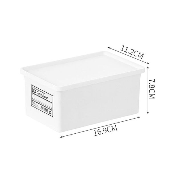 Household Laundry Detergent Storage Box Small Things Storage Organizer With Dust Cover, Specification: Small - Image 2