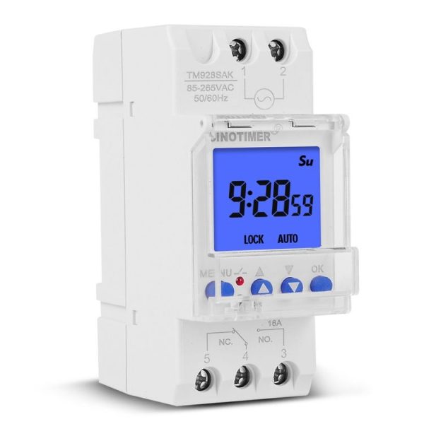 SINOTIMER TM928SAKL 85-265V 16A 1 Second to 168 Hours Programmable Electronic Time Switch - Image 2