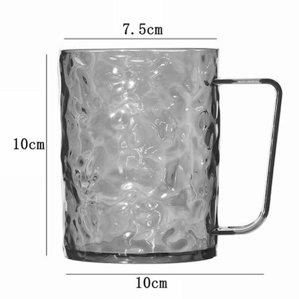 Transparent Water Ripple Mouthwash Cup Household Couple Toothbrush Cup (White) - Image 2