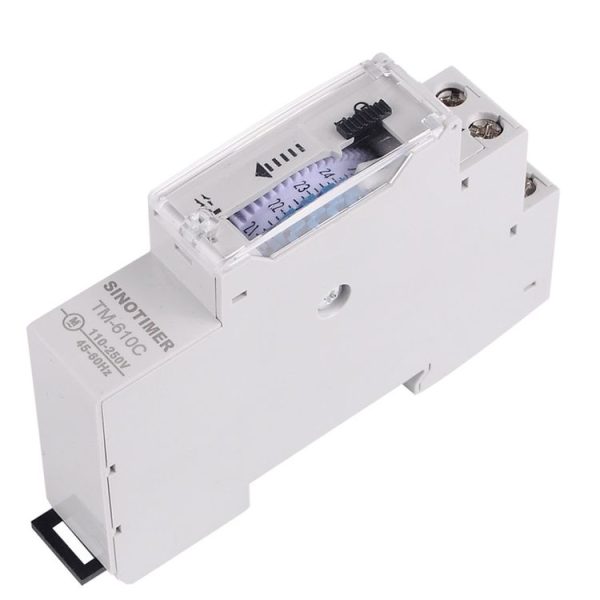 SINOTIMER TM610C 110-250V 16A Quartz Mechanical Timer 24 Hours Programmable Din Rail Relay - Image 4