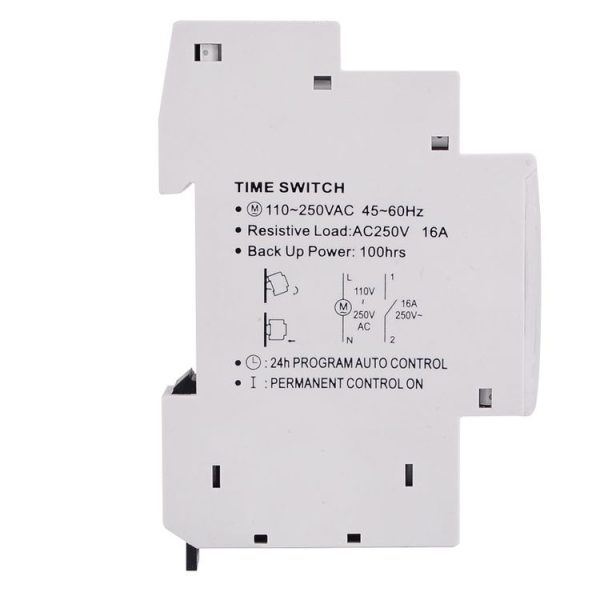 SINOTIMER TM610C 110-250V 16A Quartz Mechanical Timer 24 Hours Programmable Din Rail Relay - Image 5