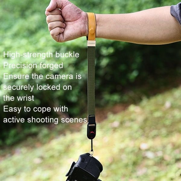 Cwatcun H81 Leather Camera Quick Detachable Non-Slip Wrist Strap (Black) - Image 8