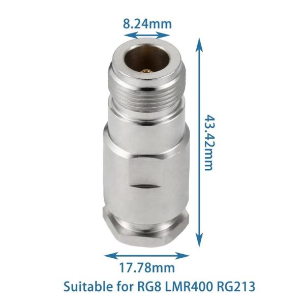 N Female Crimp RF Connector For RG8 / LMR400 / RG213 Cable - Image 4