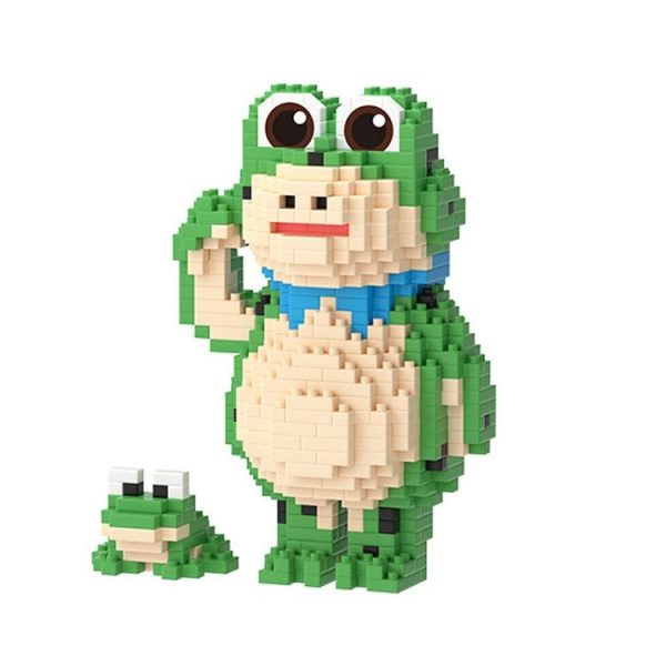 855pcs / Box Children Educational Assembly Small Frogs Building Blocks Toy (Salute)