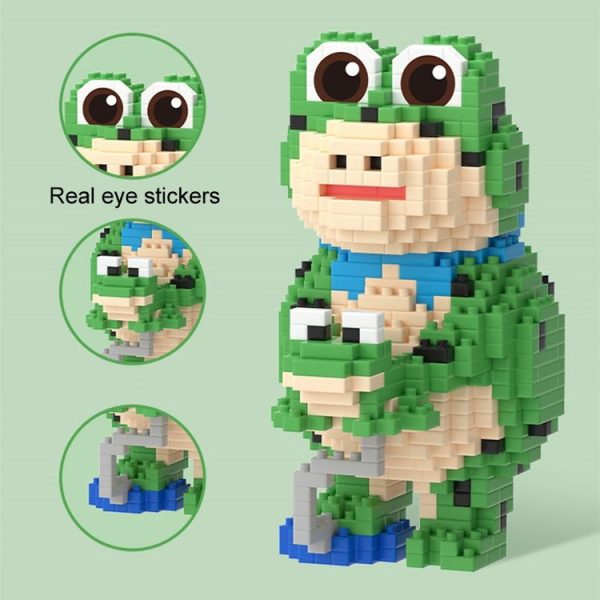 855pcs / Box Children Educational Assembly Small Frogs Building Blocks Toy (Salute) - Image 4