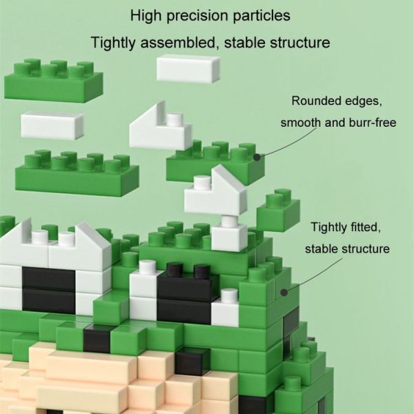 855pcs / Box Children Educational Assembly Small Frogs Building Blocks Toy (Salute) - Image 5