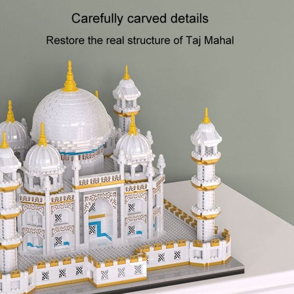 288pcs / Box High Difficulty Micro-Particle Taj Mahal Castle Building Blocks Children Puzzle Toys Festival Gift - Image 4