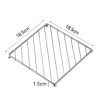 Square Stainless Steel Electroplating Kitchen Thickened Pot Rack Household Heat Insulating Mat Anti-Scald Dish Mat - Image 2