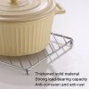 Square Stainless Steel Electroplating Kitchen Thickened Pot Rack Household Heat Insulating Mat Anti-Scald Dish Mat - Image 3