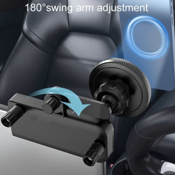 Tesla Model 3 / Y Car Magnetic Phone Holder Rotatable Car Navigation Mount, Style: Round - Image 8
