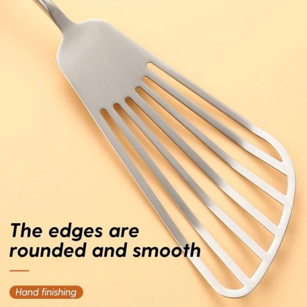 304 Stainless Steel Walnut Handle Cooking Tools Home Restaurant Kitchen Gadgets, Style: Soup Spoon - Image 4