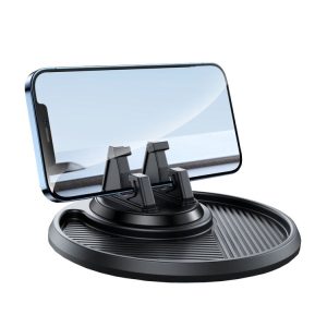 Car Dashboard Navigation Phone Holder Multifunctional Non-Slip Storage Bracket (Black)