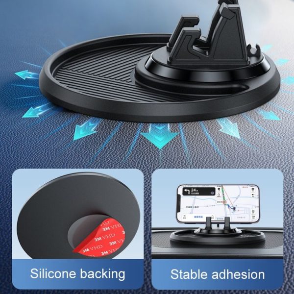 Car Dashboard Navigation Phone Holder Multifunctional Non-Slip Storage Bracket (Black) - Image 10