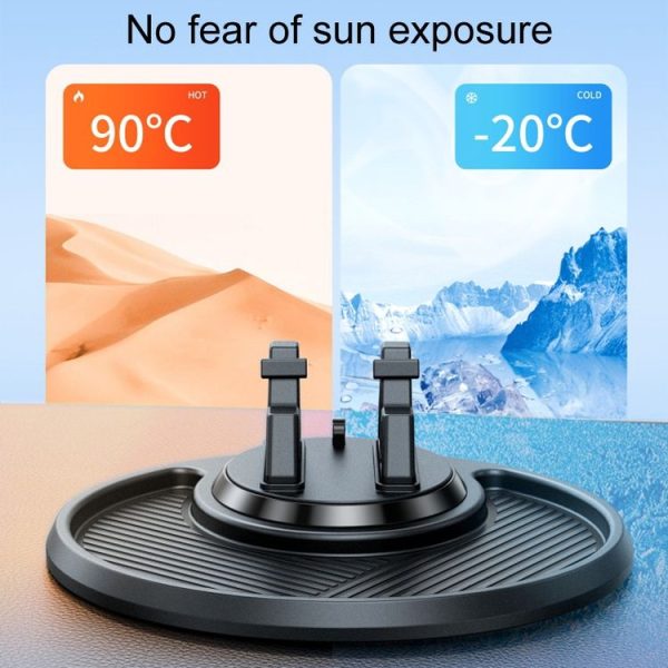 Car Dashboard Navigation Phone Holder Multifunctional Non-Slip Storage Bracket (Black) - Image 11